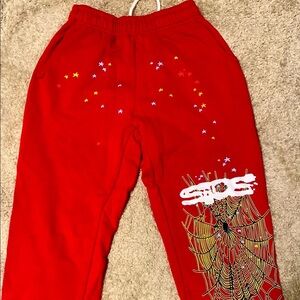 red SP5DER sweatpants AUTHENTIC!!!